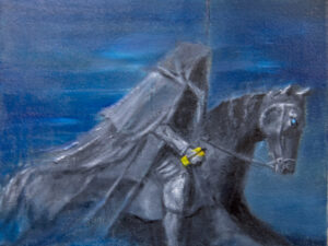 Oil on canvas. 14x11 inches. Knight