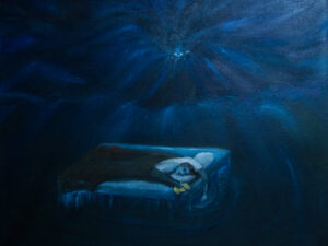 Oil on canvas. 14x11 inches. Gravitational wave